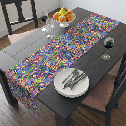 Groovy Garden Table Runner - Cotton Twill - Available in 2 sizes: 16" x 72" and 16" x 90".