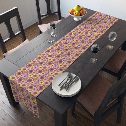 Sunny Garden Soiree Table Runner - Cotton Twill - Available in 2 sizes: 16" x 72" and 16" x 90".