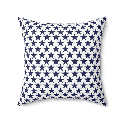 Starry Salute Square Throw Pillow - Spun Polyester - Double-Sided Print - Concealed Zipper - Available in 4 sizes.