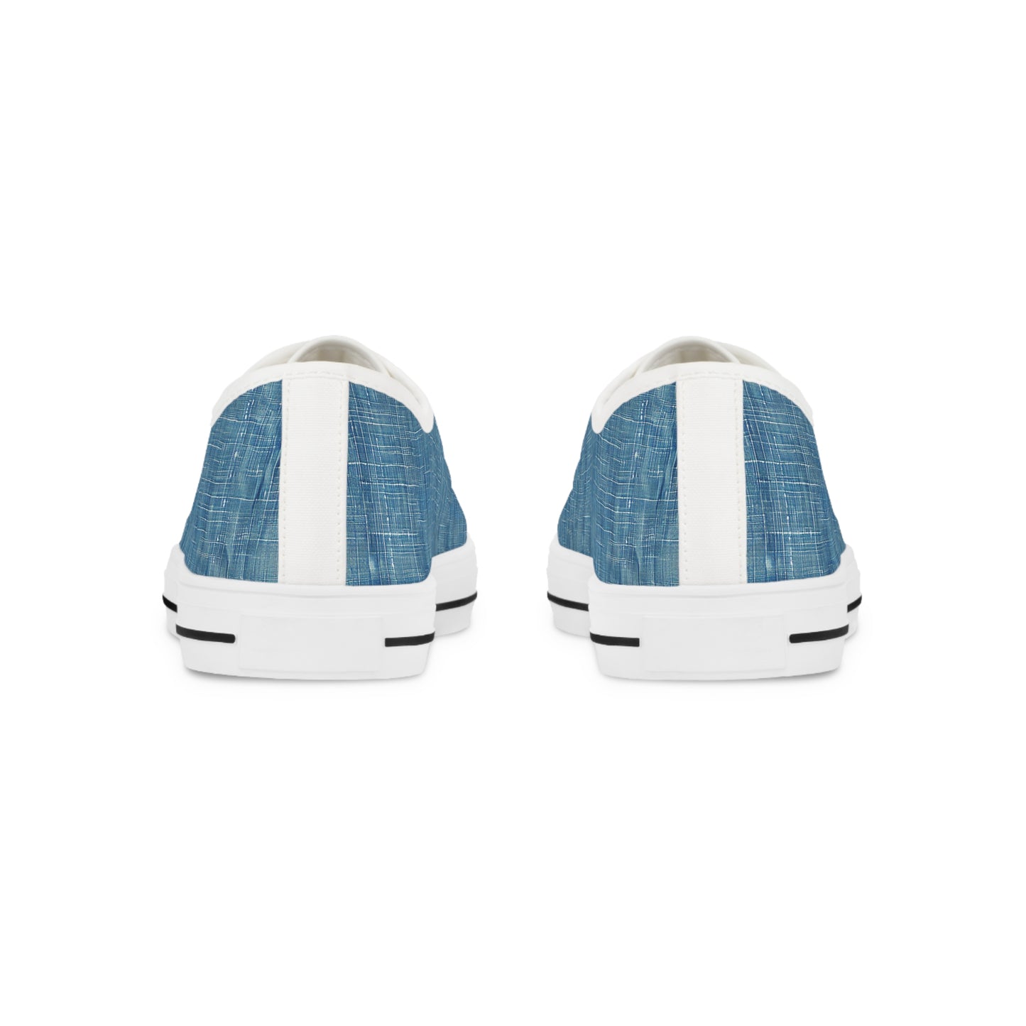 Blue Denim Men's Low Top Sneakers - Denim Done Right – Step Into Retro-Cool Comfort!