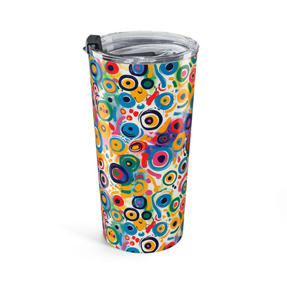 Pop Art Swirls Insulated Tumbler - 20 oz. Stainless Steel, Glossy Finish