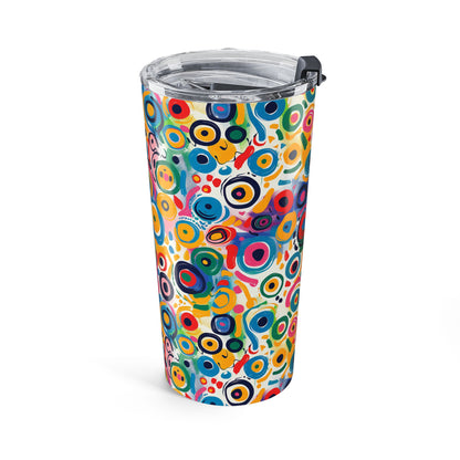 Pop Art Swirls Insulated Tumbler - 20 oz. Stainless Steel, Glossy Finish