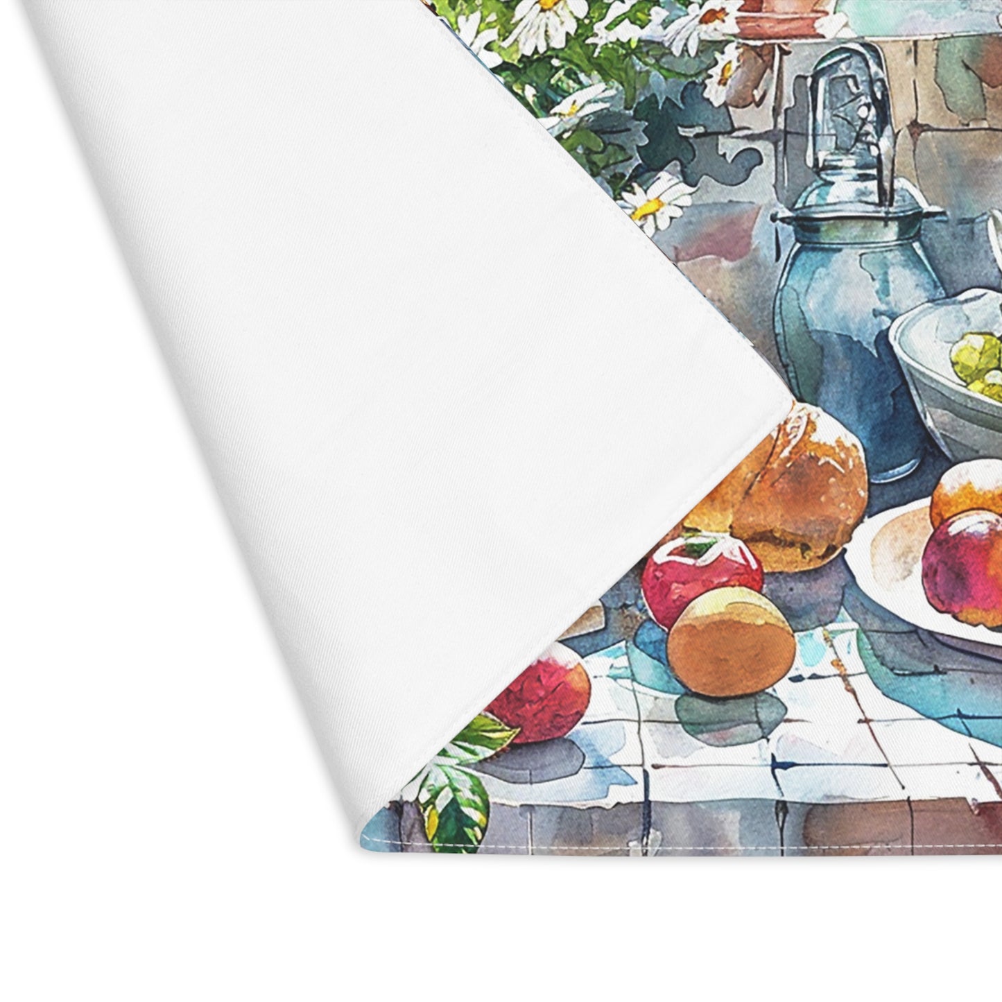 Country Kitchen Placemat — Floral Breakfast Table Scene