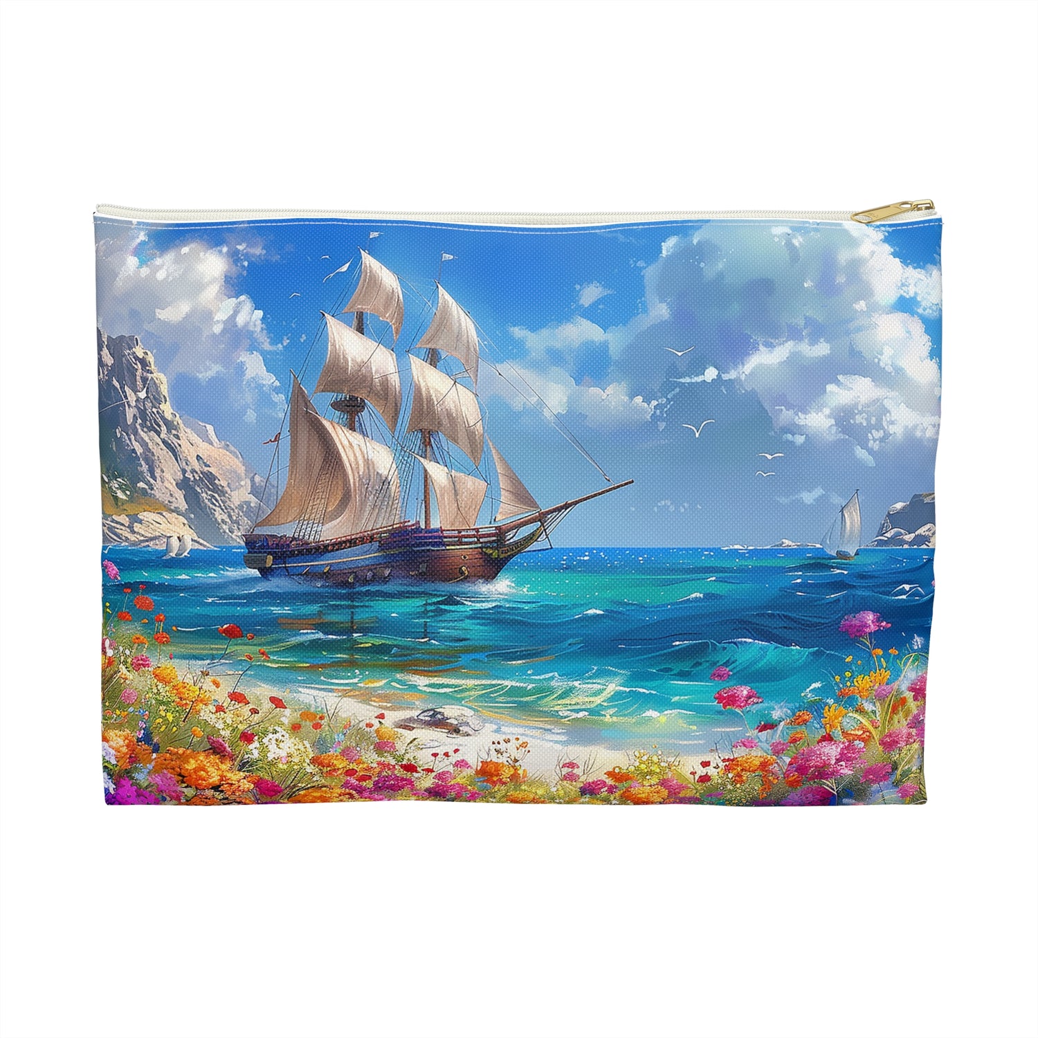 Sail Away into History Accessory Pouch - Embark on a Timeless Sea Voyage With EveryAdventure! Available in 2 sizes.