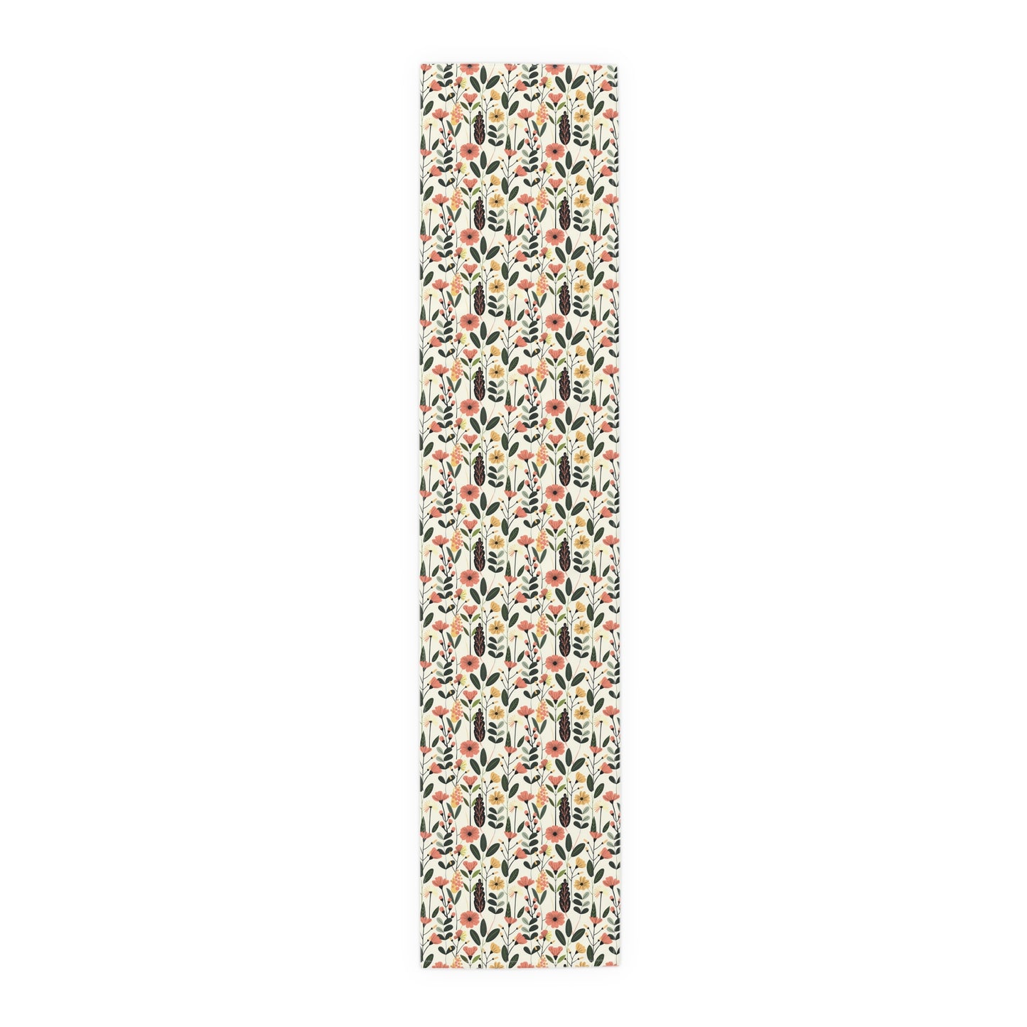 Autumn Bloom Delight Table Runner - Cotton Twill - Available in 2 sizes: 16" x 72" and 16" x 90".