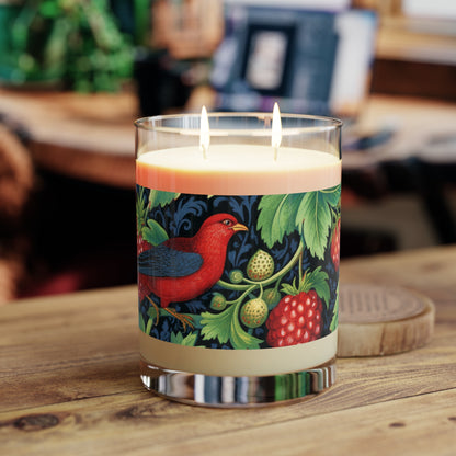 Bluebird & Strawberry 100% Soy Wax Scented Candle - 11 oz. Full-Glass, Phthalate-Free & Lead-Free - Three Fragrance Options