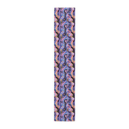 Purple Craziness Table Runner - Cotton Twill - Available in 2 sizes: 16" x 72" and 16" x 90".