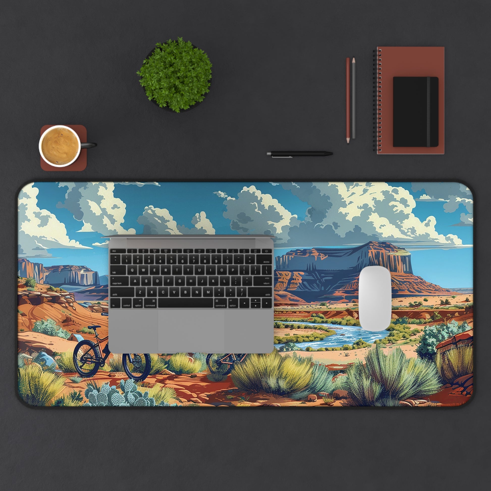 Desert Trails Desk Mat (Desk Pad) - Explore Your Workspace with our Desert Trails Mat! Available in 3 sizes.