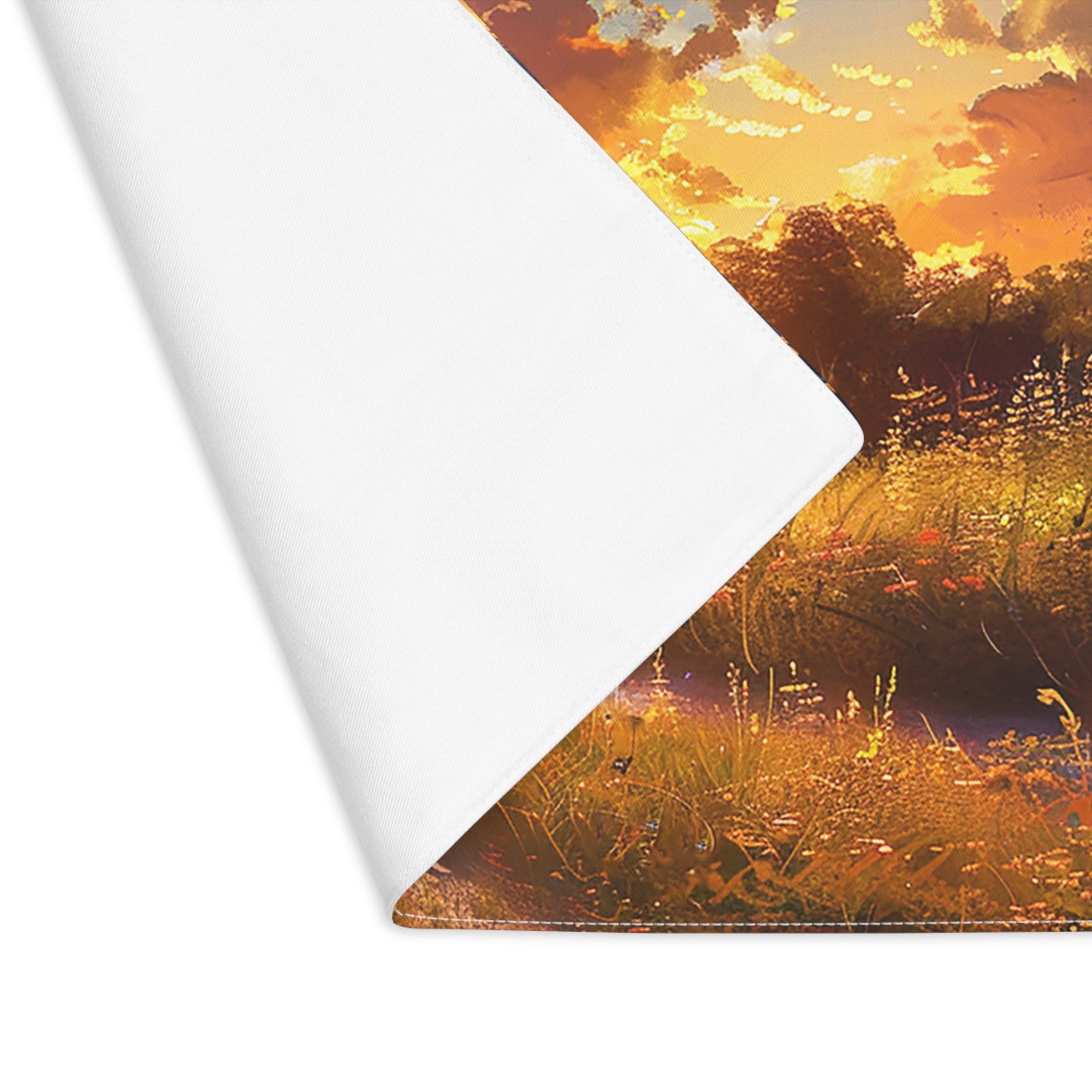 Golden Sunset Ride Placemat - 18" x 14".