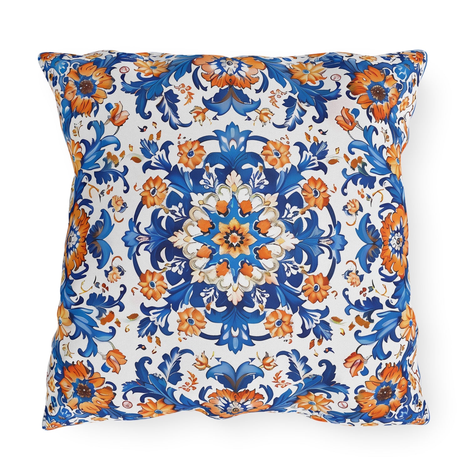 Sierra Blossom Square Outdoor Pillow - Spun Polyester - Double-Sided Print - UV-Resistant - Water-Resistant - Available in 3 sizes.