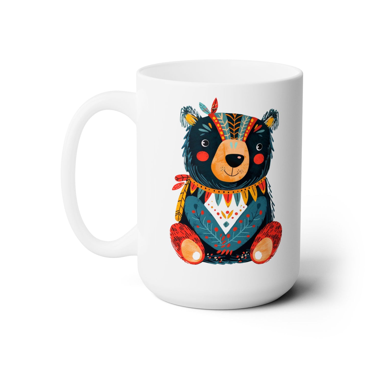 Baby Bear Ceramic Mug - 15 oz. - Little Sips, Big Smiles with Baby Bear! From our Bear Family Collection.