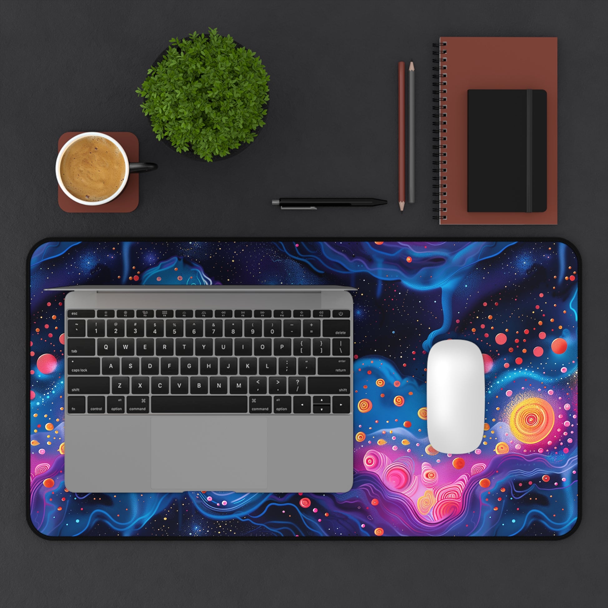Cosmic Milky Way Desk Mat (Desk Pad) - Journey Through the Stars with Every Task! Available in 3 sizes.
