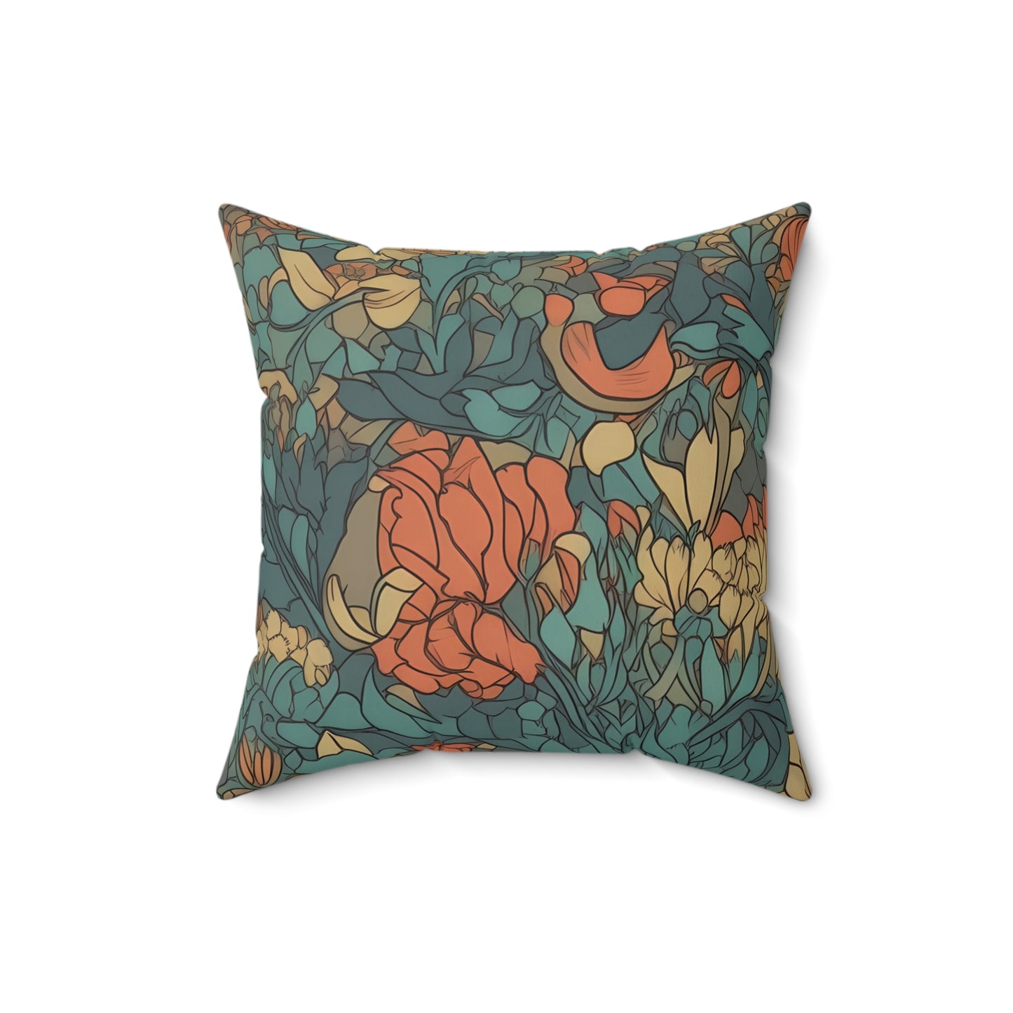Bohemian Stained Glass Serenity Square Throw Pillow - Spun Polyester - Double-Sided Print - Concealed Zipper - Available in 4 sizes