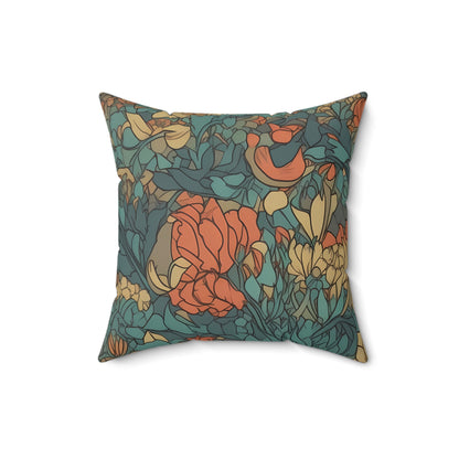 Bohemian Stained Glass Serenity Square Throw Pillow - Spun Polyester - Double-Sided Print - Concealed Zipper - Available in 4 sizes