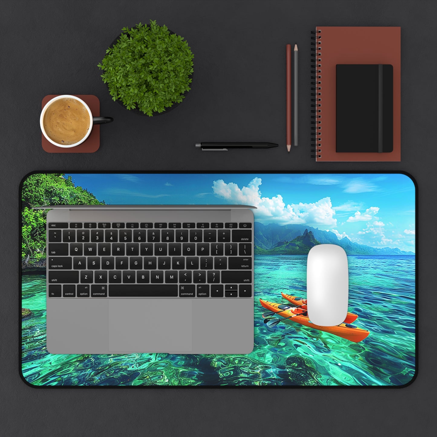 Tropical Serenity Desk Mat (Desk Pad) - Escape to Paradise with Every Task! Available in 3 sizes.