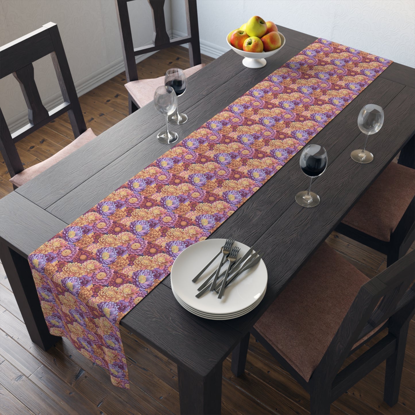 Mum's the Word Table Runner - Cotton Twill - Available in 2 sizes: 16" x 72" and 16" x 90".