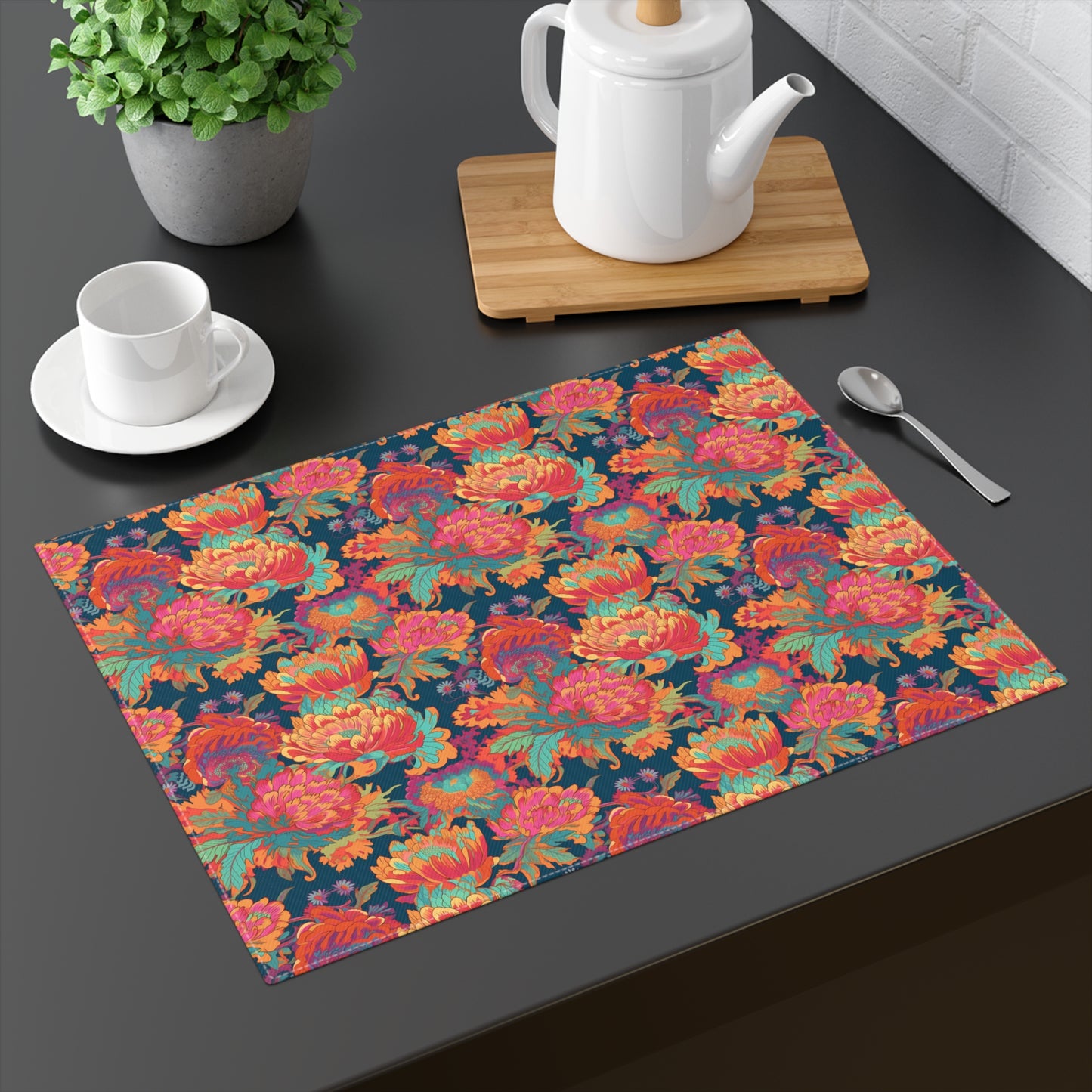 Psychedelic Flower Power Placemat - 18" x 14".