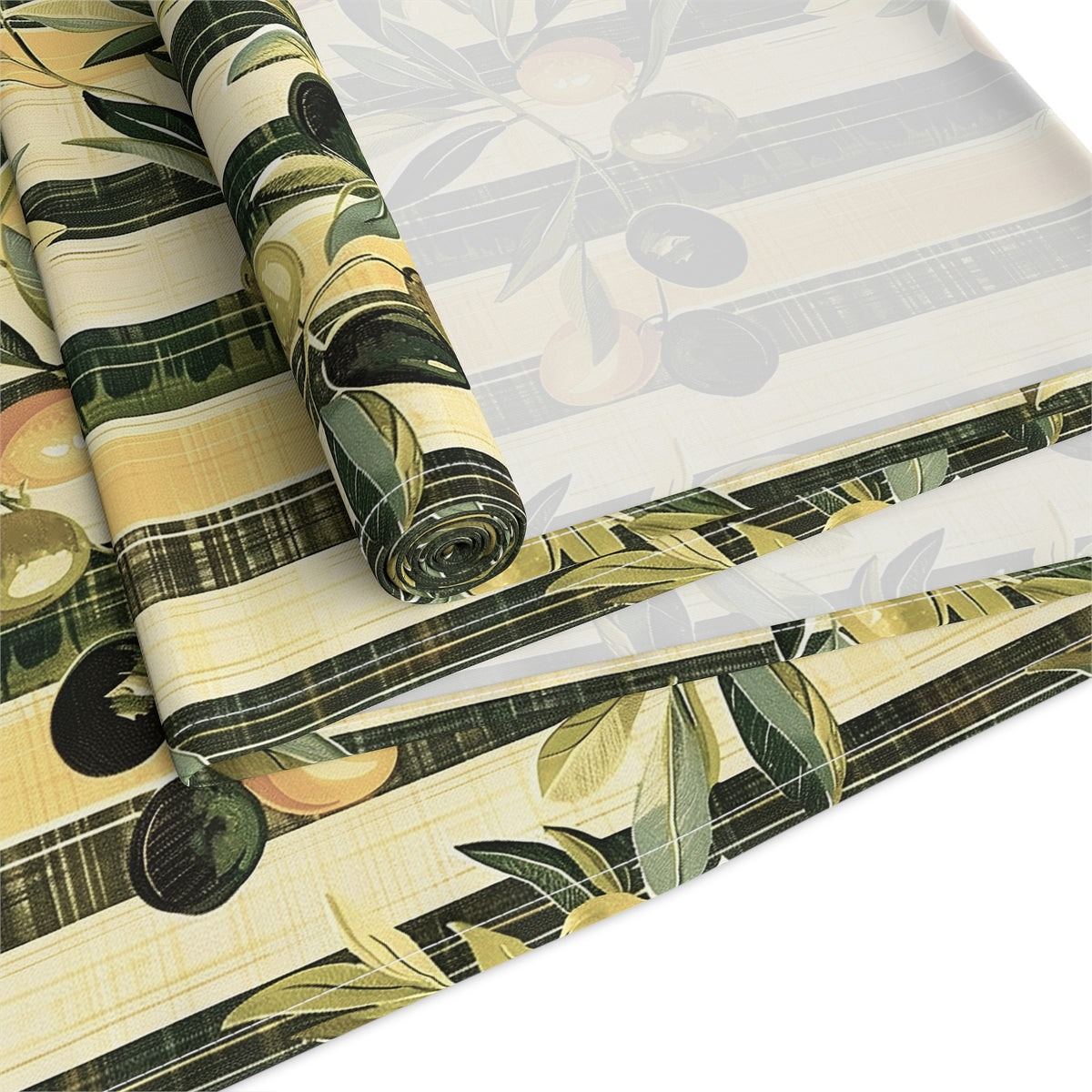 Golden Olive Grove Table Runner - Cotton Twill - Available in 2 sizes: 16" x 72" and 16" x 90".