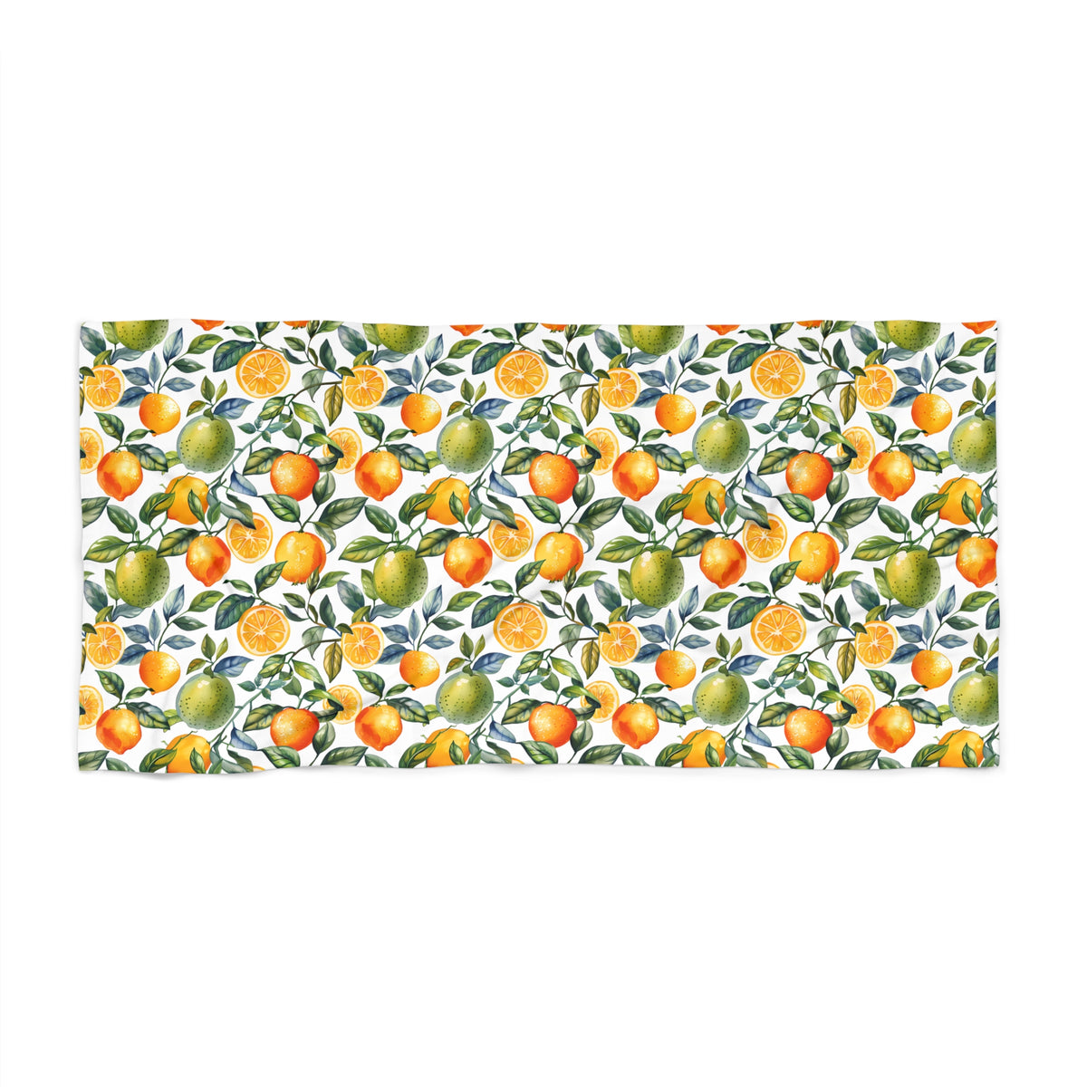 Lively Lemon-Lime Delight Luxurious Beach Towel - Available in 2 sizes.