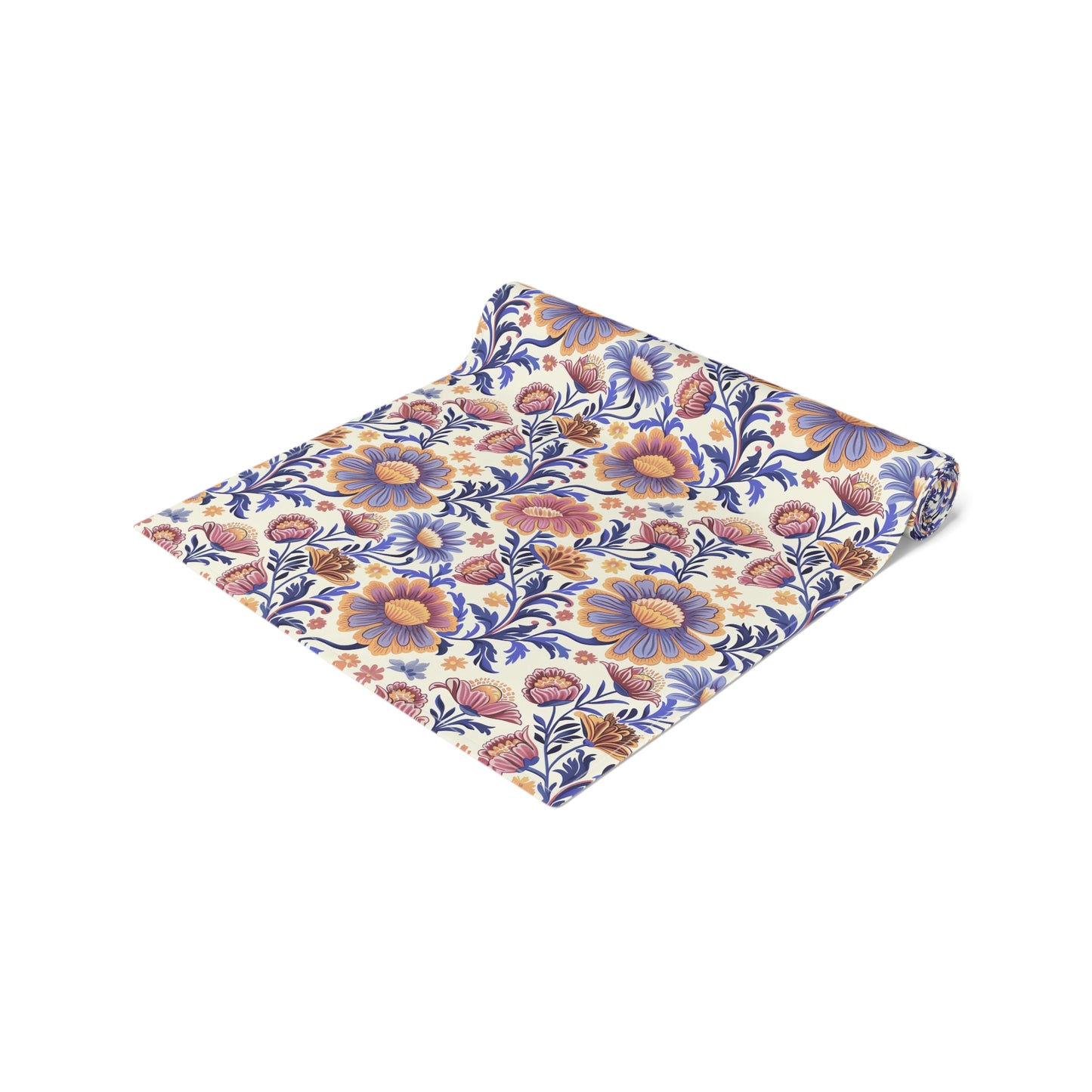 Regal Blossom Table Runner - Cotton Twill - Available in 2 sizes: 16" x 72" and 16" x 90".