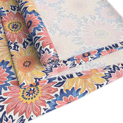Sunsplash Petals Table Runner - Cotton Twill - Available in 2 sizes: 16" x 72" and 16" x 90".