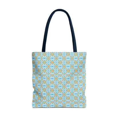 Mediterranean Mosaic Tote Bag - Cool, Calm, Collected - Carry Mediterranean Charm Everywhere! Available in 3 sizes.
