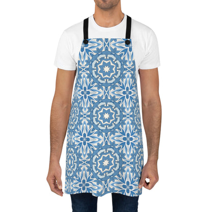 Delft Blue Star Tile Adult Apron