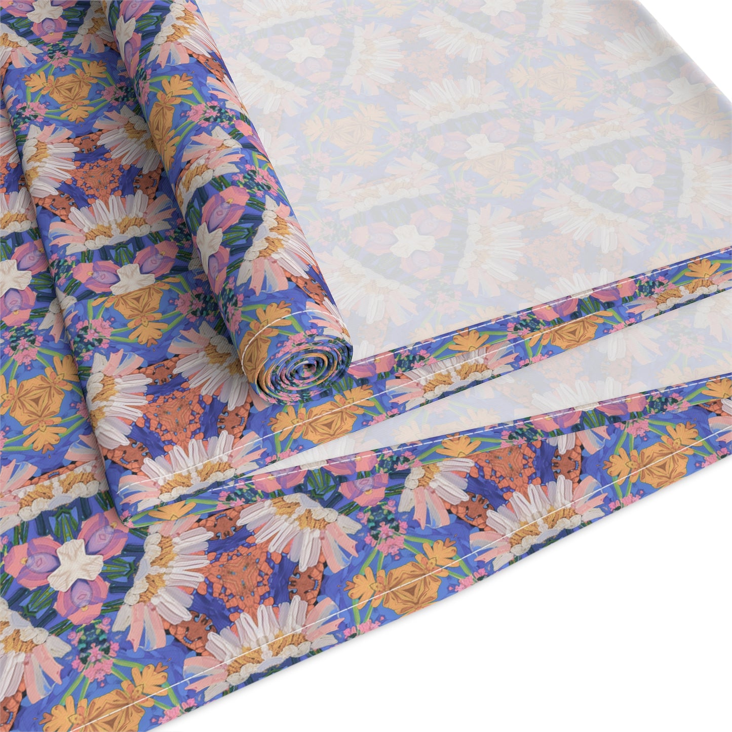 Prismatic Petal Paradise Table Runner - Cotton Twill - Available in 2 sizes: 16" x 72" and 16" x 90".