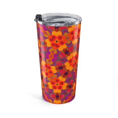 Kaleidoscope Blossom Charm Insulated Tumbler - 20 oz. Stainless Steel, Glossy Finish