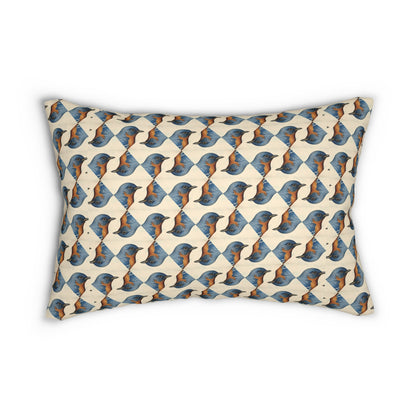 Bird Lover Lumbar Pillow - Spun Polyester - Double-Sided Print - Concealed Zipper - 20 x 14