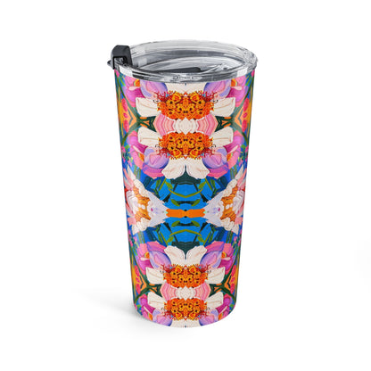 Floral Kaleidoscope Bliss Insulated Tumbler - 20 oz. Stainless Steel, Glossy Finish
