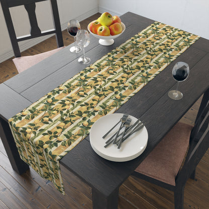 Lemon Grove Elegance Table Runner - Cotton Twill - Available in 2 sizes: 16" x 72" and 16" x 90".