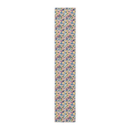 Pop Art Swirls Table Runner - Cotton Twill - Available in 2 sizes: 16" x 72" and 16" x 90".