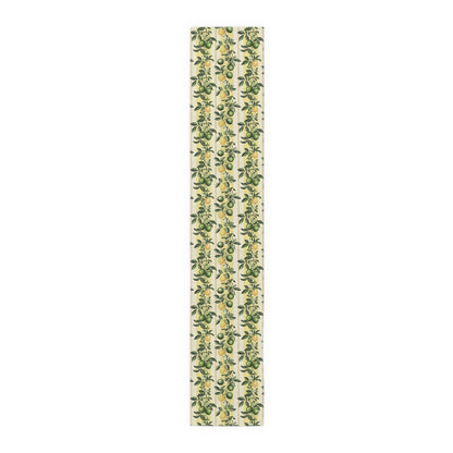Lemony Lime Table Runner - Cotton Twill - Available in 2 sizes: 16" x 72" and 16" x 90".