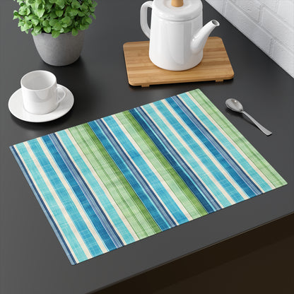 Ocean Whisper Stripes Placemat - 18" x 14".