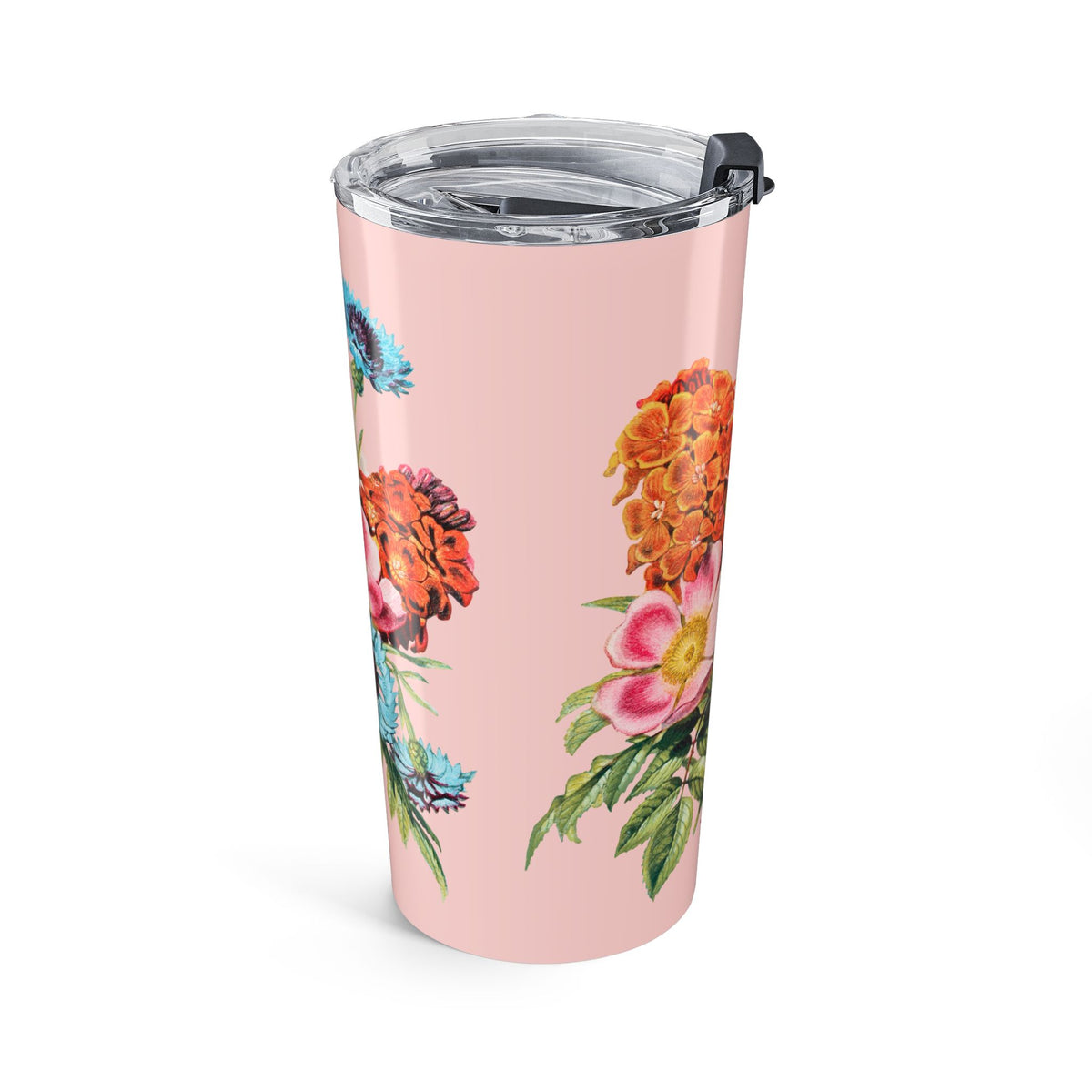 Vintage Botanical Floral Insulated Tumbler - 20 oz. Stainless Steel, Glossy Finish