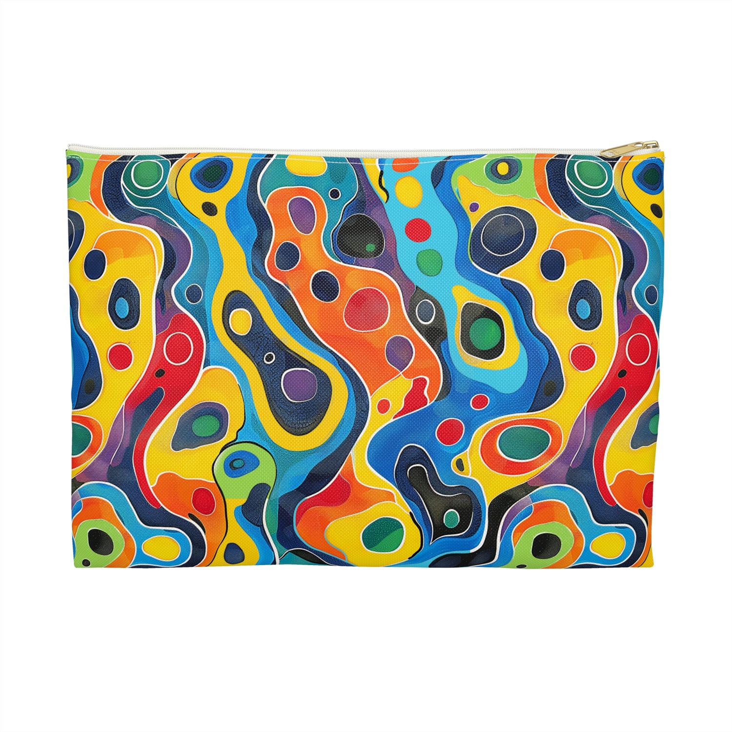 Groovy Splash Accessory Pouch - Unleash Your Style in a Splash of Color! Available in 2 sizes.