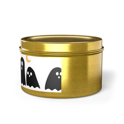 Spooky Specter Glow Tin Candle. Ghostly Glow To Go. Available in 2 sizes, 3 finishes, and 5 scents.
