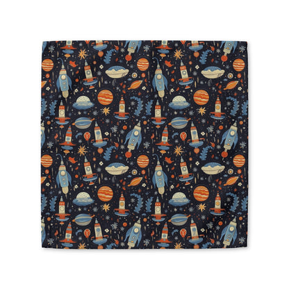 Galactic Space Rocket Romp cotton twill napkin