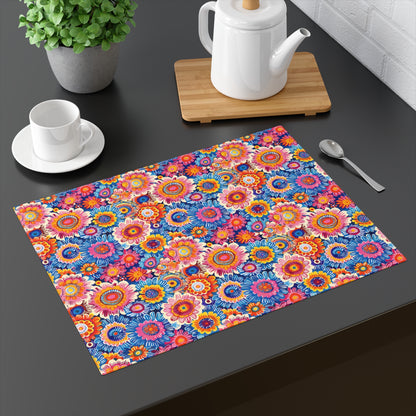 Crayon Blossom Whimsy Placemat - 18" x 14".