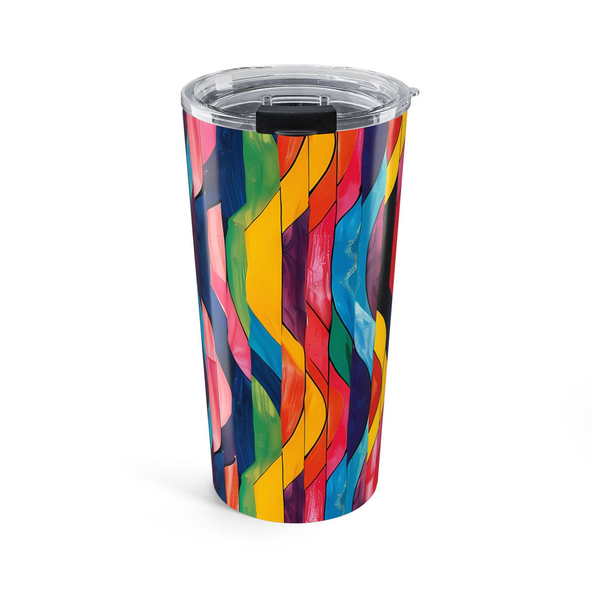 Retro Ripples Insulated Tumbler - 20 oz. Stainless Steel, Glossy Finish