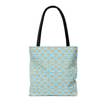 Mediterranean Mosaic Tote Bag - Cool, Calm, Collected - Carry Mediterranean Charm Everywhere! Available in 3 sizes.