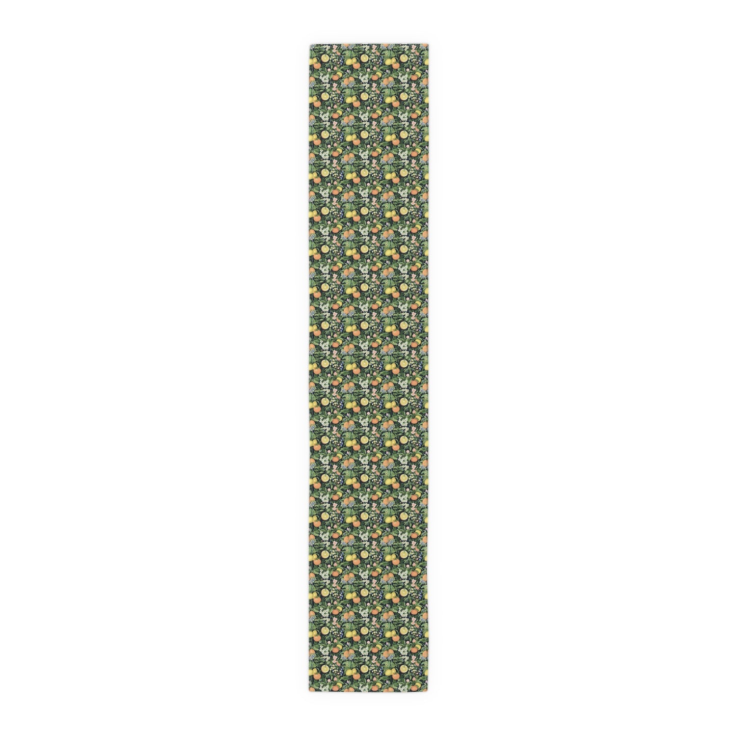 Classic Fruit & Floral Table Runner - Cotton Twill - Available in 2 sizes: 16" x 72" and 16" x 90".