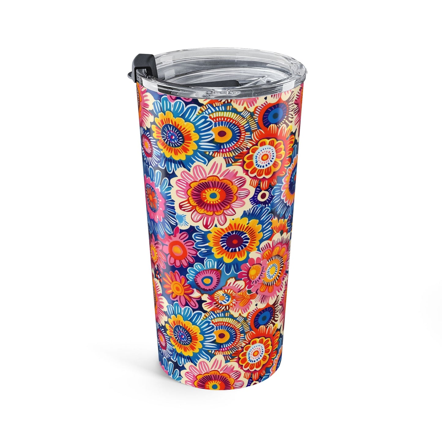 Crayon Blossom Whimsy Insulated Tumbler - 20 oz. Stainless Steel, Glossy Finish