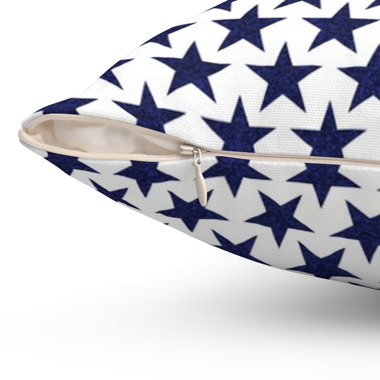 Starry Salute Square Throw Pillow - Spun Polyester - Double-Sided Print - Concealed Zipper - Available in 4 sizes.