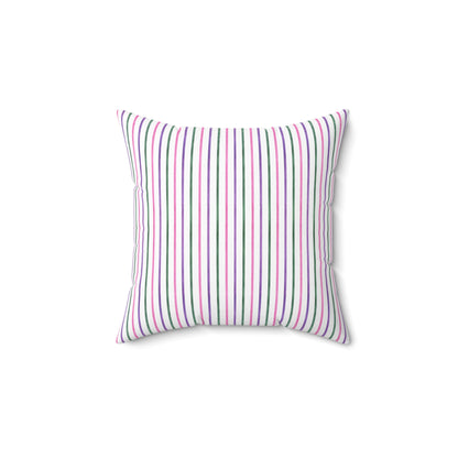 Sorbet Stripe Square Throw Pillow - Spun Polyester - Double-Sided Print - Concealed Zipper - Available in 4 sizes
