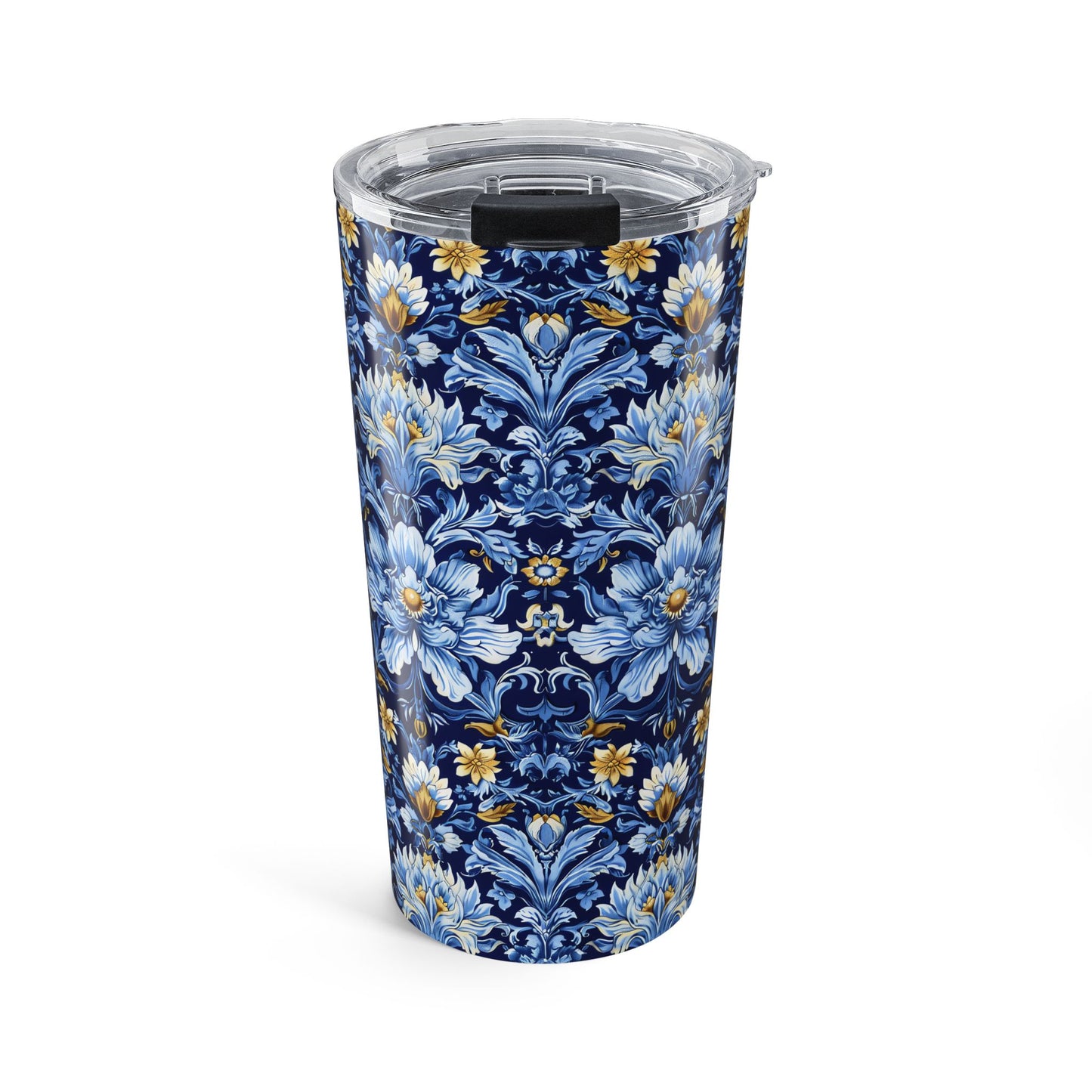 British Heritage Floral Insulated Tumbler - 20 oz. Stainless Steel, Glossy Finish