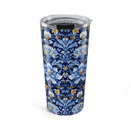 British Heritage Floral Insulated Tumbler - 20 oz. Stainless Steel, Glossy Finish