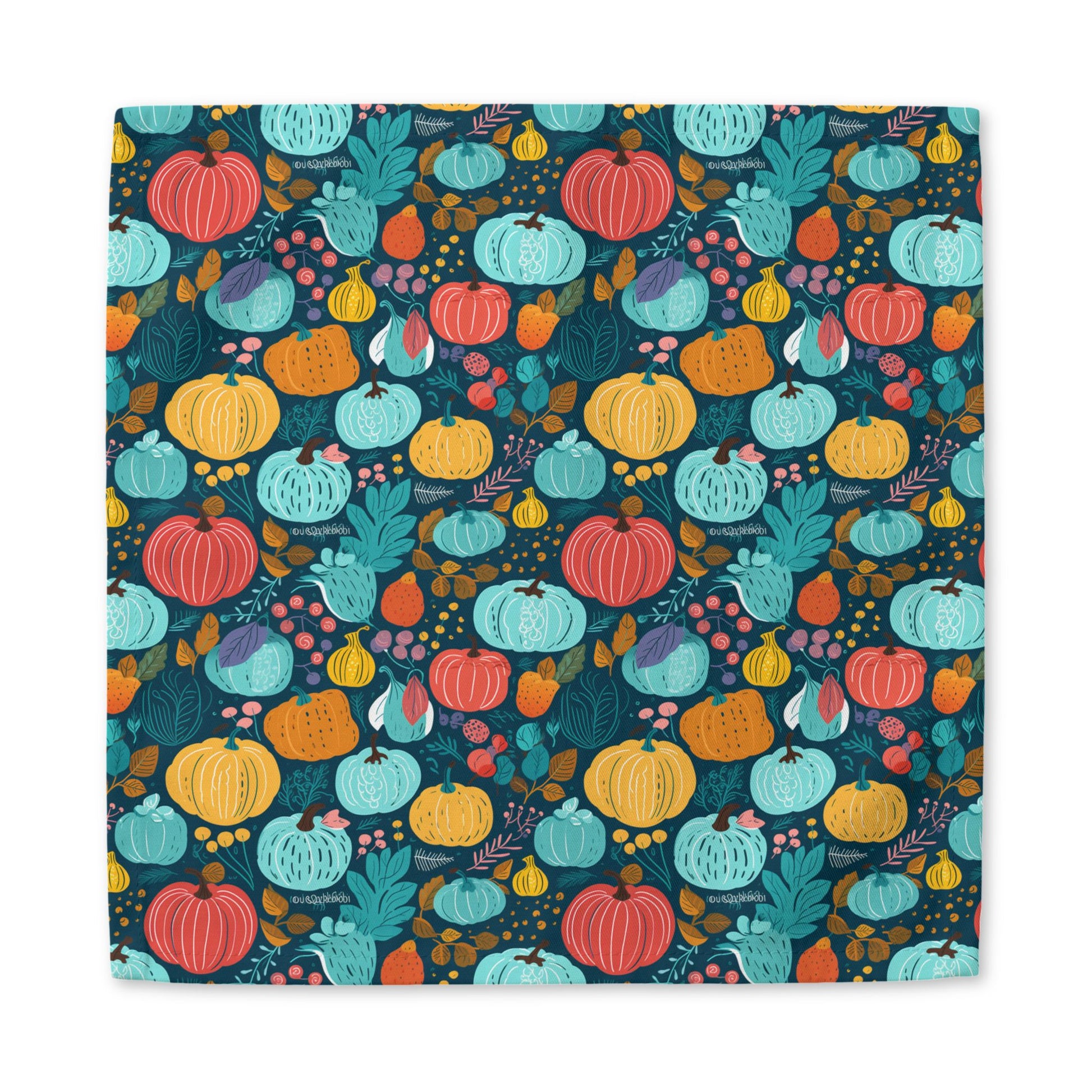 Fall Pumpkin Dance cotton twill napkin