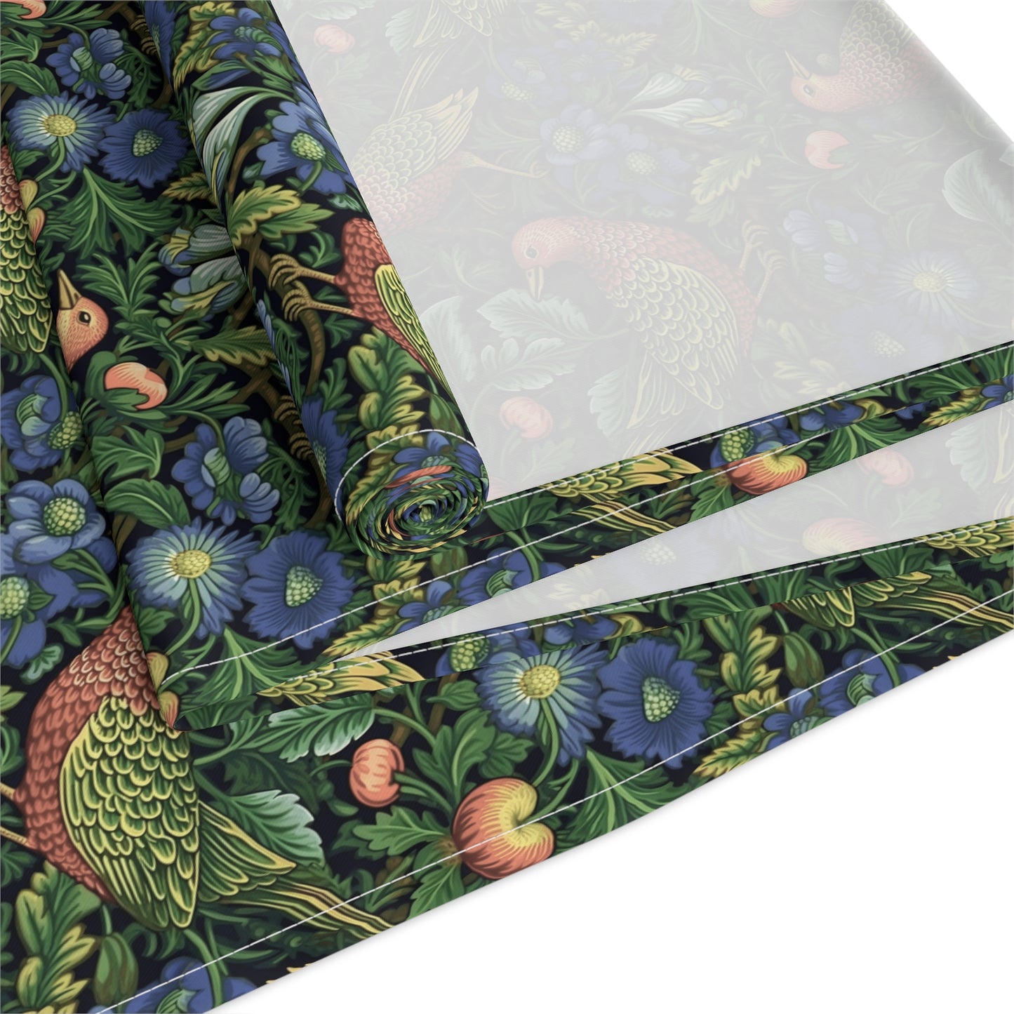 Golden Winged Bird Tapestry Table Runner - Cotton Twill - Available in 2 sizes: 16" x 72" and 16" x 90".